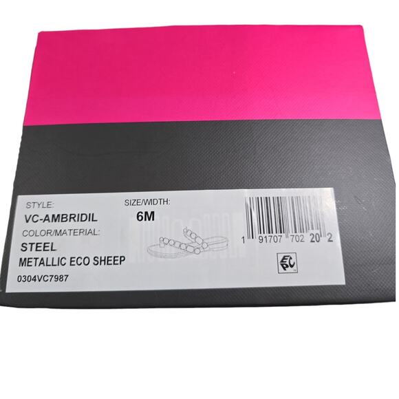 Vince Camuto Metallic Steel Jeweled Sandal - New in Box - Picture 7 of 7